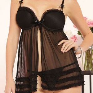Seven Til Midnight Ruffle Babydoll Lingerie